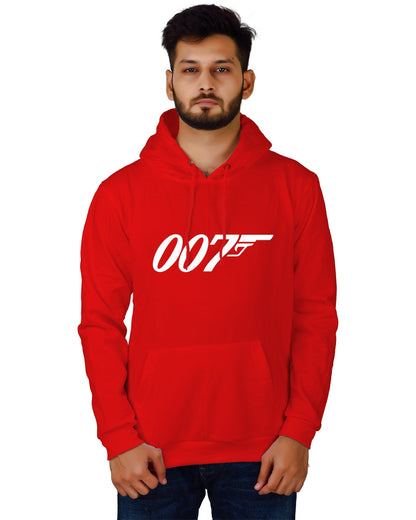 Men's Regular Fit 007 Printed Cotton Hoodie