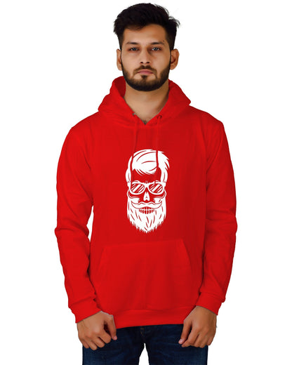 Men's Regular Fit Beard Man Printed Cotton Hoodie
