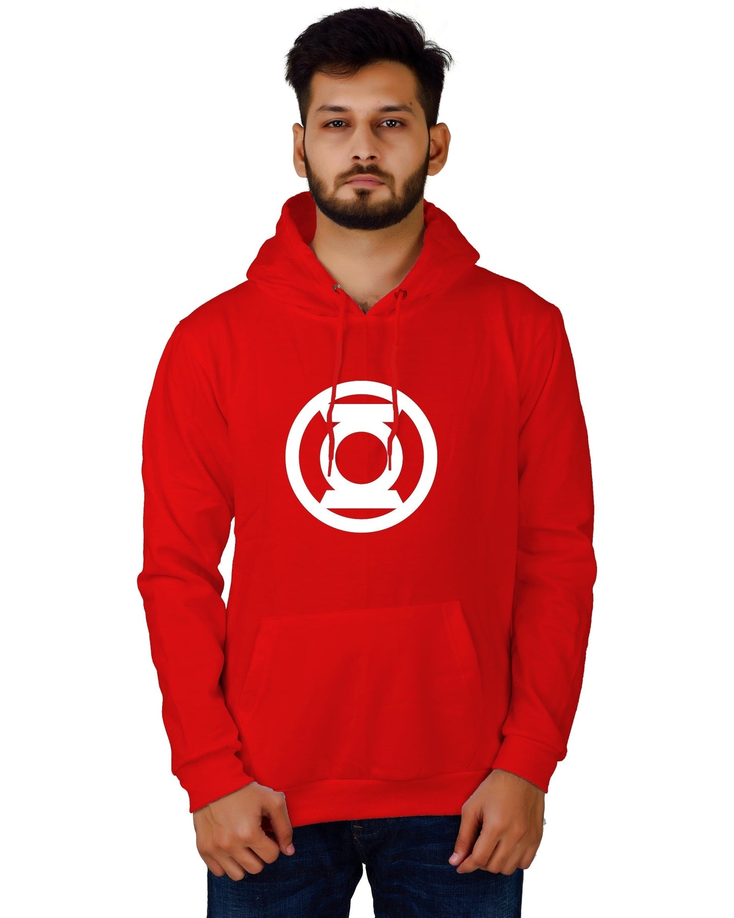 Men's Regular Fit Lalten Printed Cotton Hoodie
