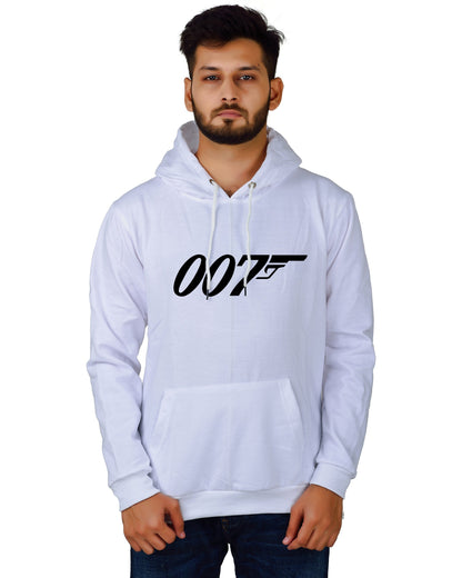 Men's Regular Fit 007 Printed Cotton Hoodie