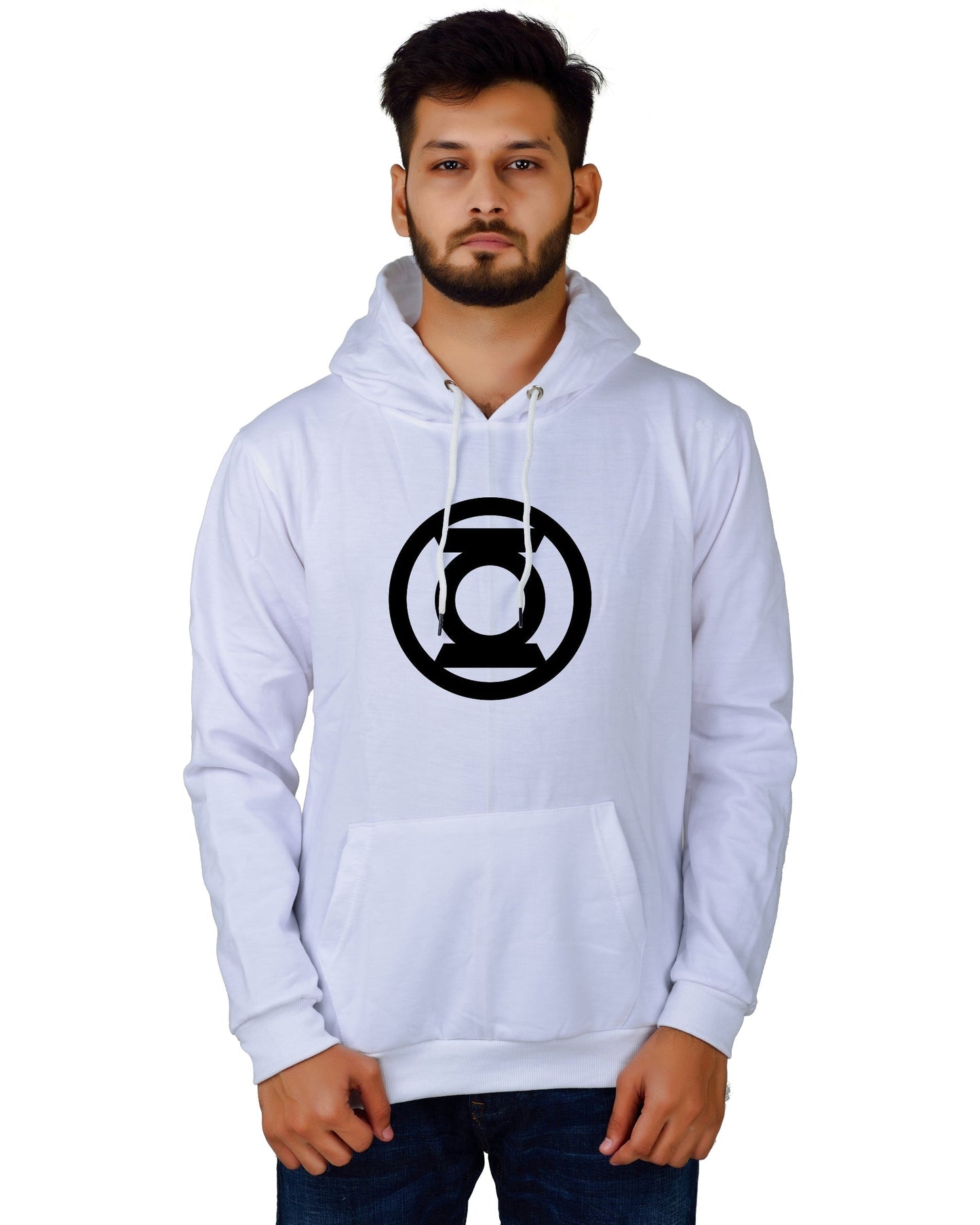 Men's Regular Fit Lalten Printed Cotton Hoodie