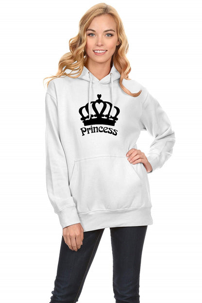 Women,s Regular Fit Princess Printed Cotton Hoodie