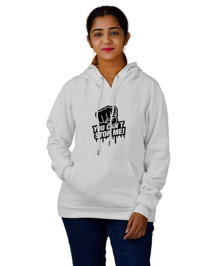 Women,s Regular Fit YCSM Printed Cotton Hoodie