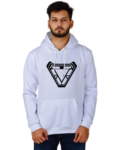 Men's Regular Fit Ironman ARC Printed Cotton Hoodie
