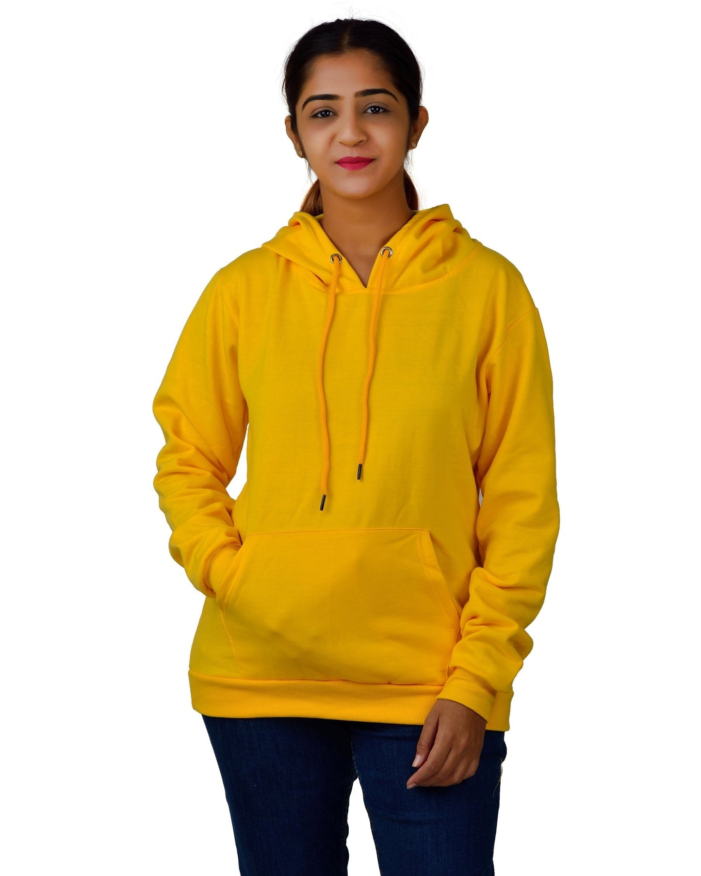Unisex Regular Fit Plain W Printed Cotton Hoodie | Tshirt Factory India
