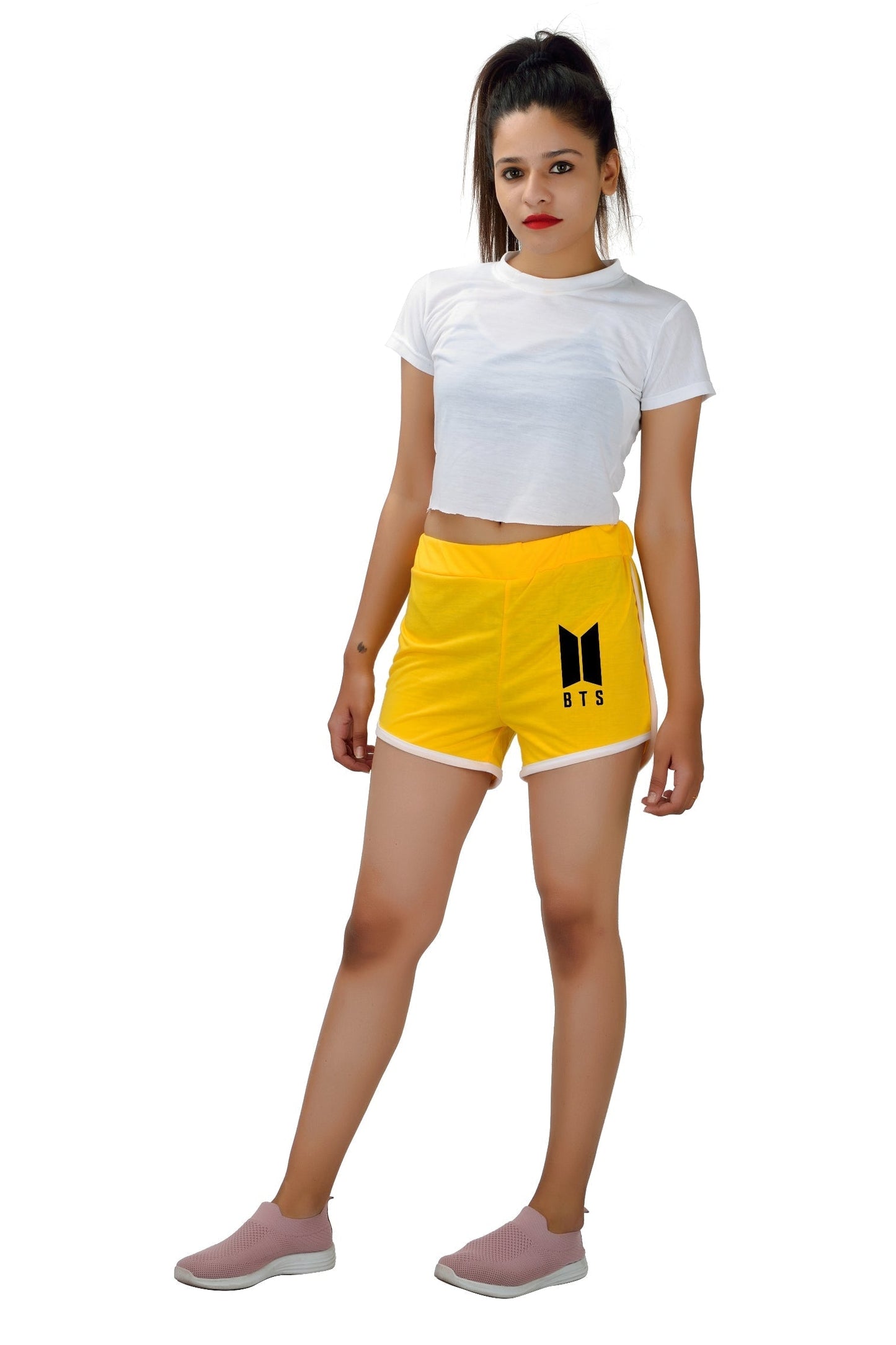 Womens or Girls Cotton BTS Short