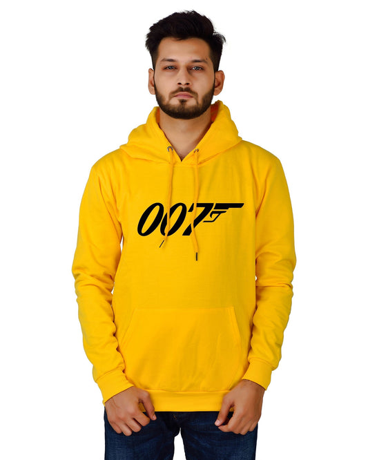 Men's Regular Fit 007 Printed Cotton Hoodie