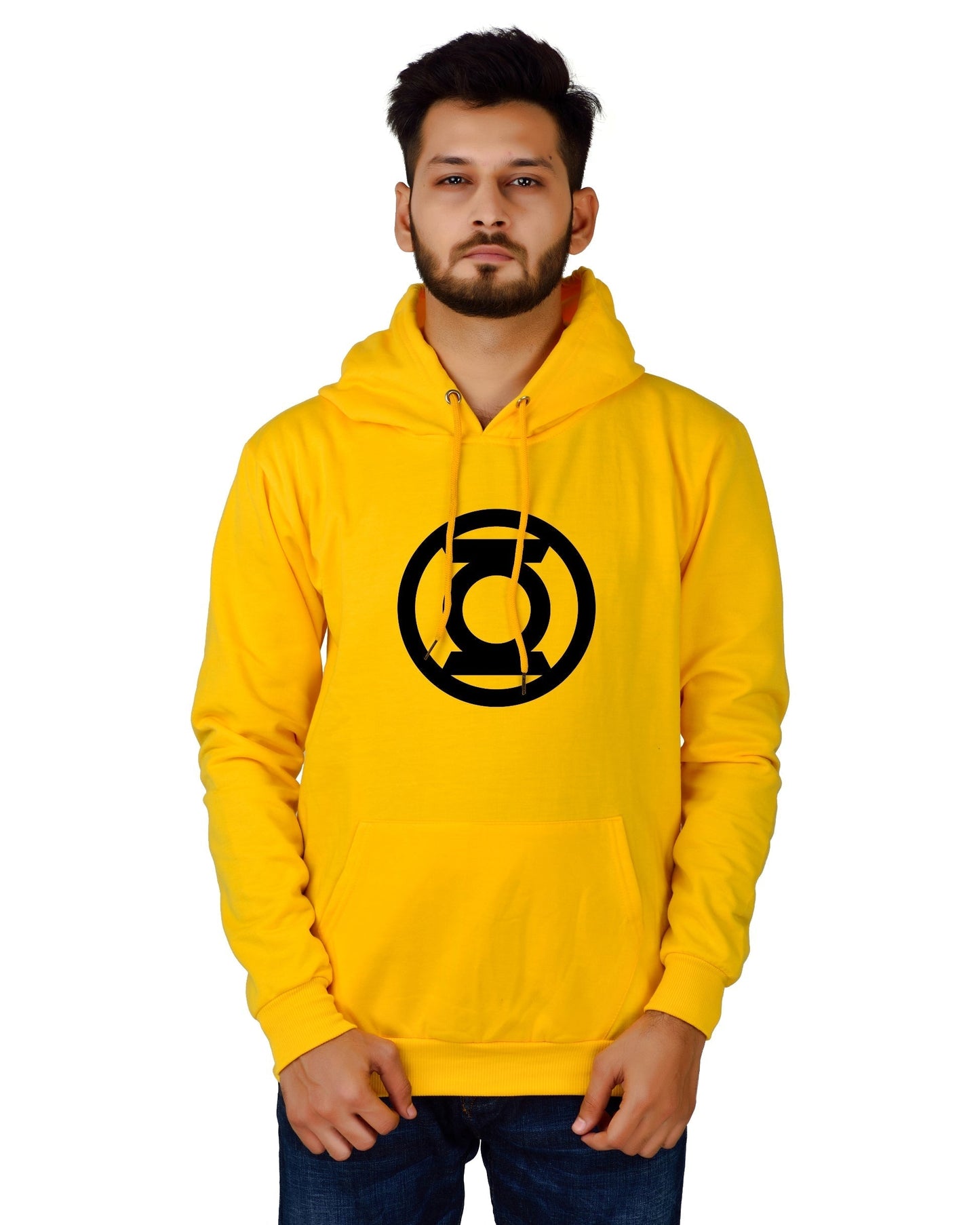 Men's Regular Fit Lalten Printed Cotton Hoodie