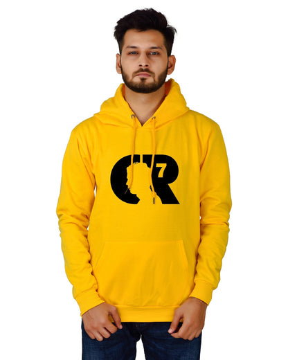 Men's Regular Fit CR7 Printed Cotton Hoodie