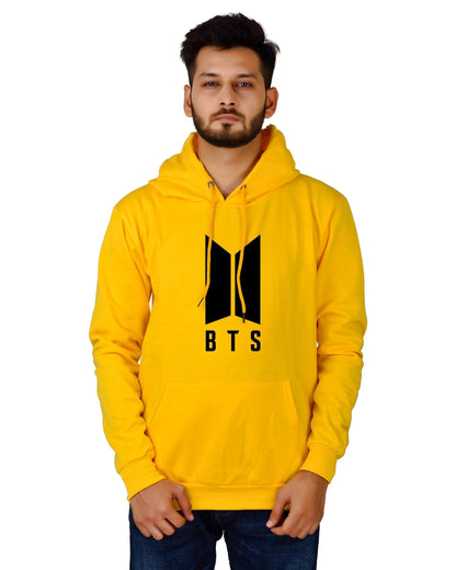 Men's Regular Fit BTS Printed Cotton Hoodie
