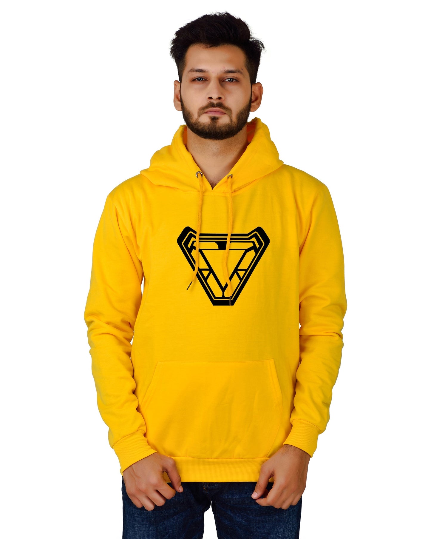 Men's Regular Fit Ironman ARC Printed Cotton Hoodie