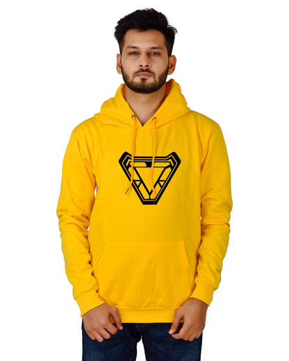 Men's Regular Fit Ironman ARC Printed Cotton Hoodie